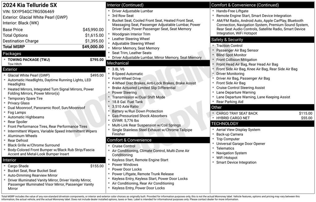 Used 2024 Kia Telluride SX w/ Towing Package image 24