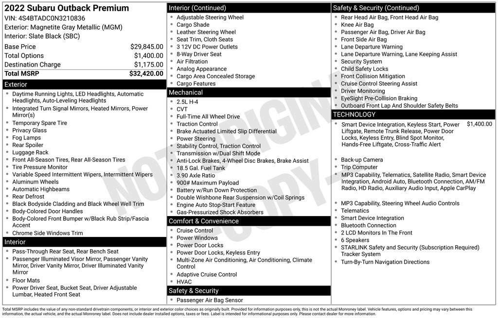 Used 2022 Subaru Outback Premium image 5