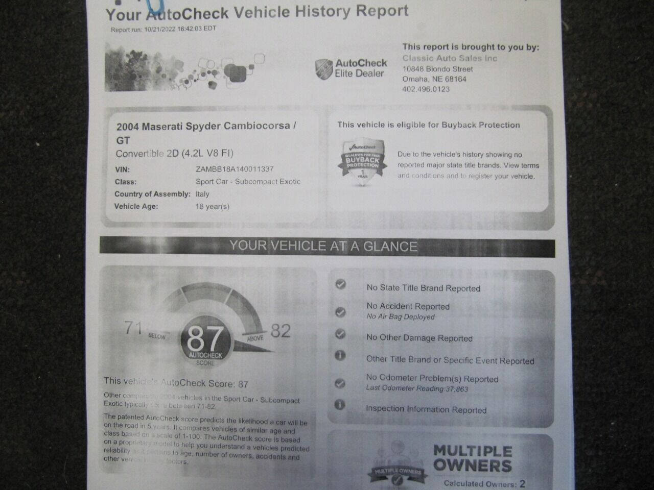 Used 2004 Maserati Spyder Cambiocorsa image 19