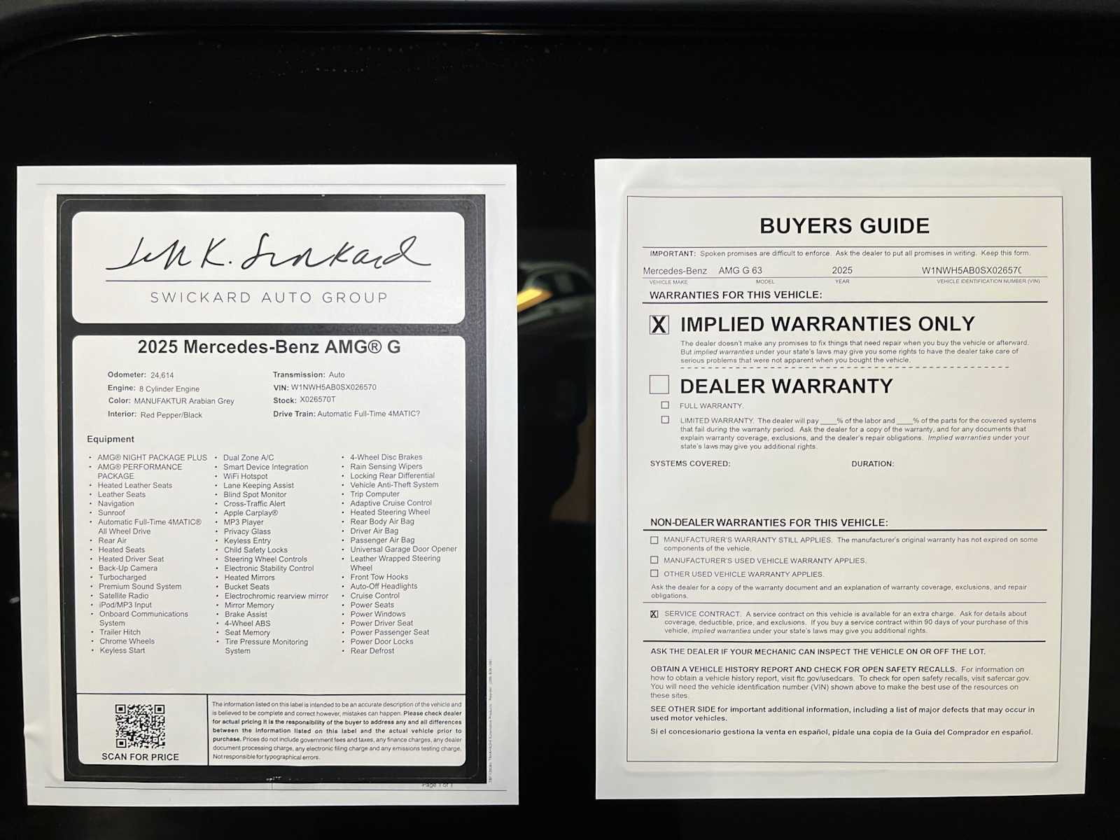 Used 2025 Mercedes-Benz G 63 AMG 4MATIC image 52