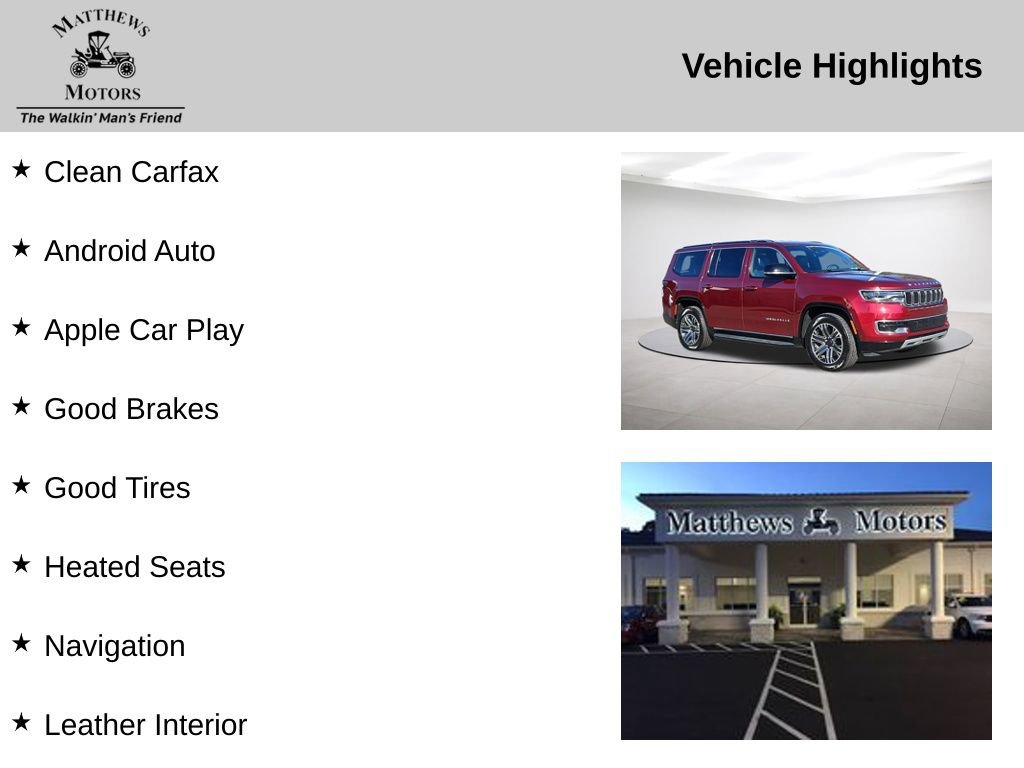 Used 2024 Jeep Wagoneer Series II w/ Flexible Seating Group image 14