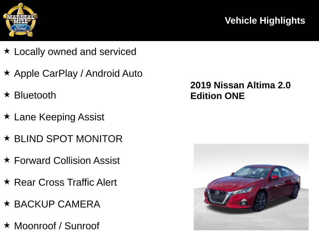 Used 2019 Nissan Altima 2.0 Edition One image 2