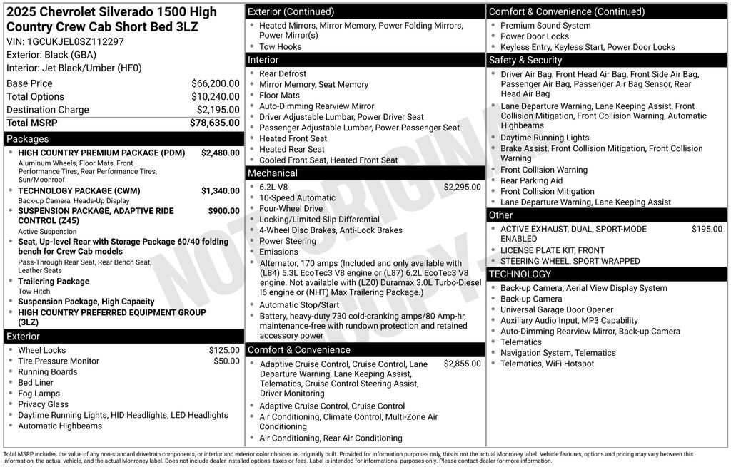 Certified 2025 Chevrolet Silverado 1500 High Country w/ High Country Premium Package AWD/4WD image 6