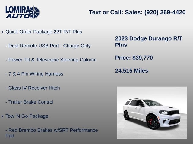 Used 2023 Dodge Durango R/T w/ Tow 'N Go Group AWD/4WD image 27