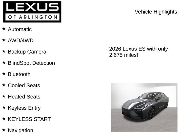 Used 2026 Lexus ES 500e AWD/4WD image 7