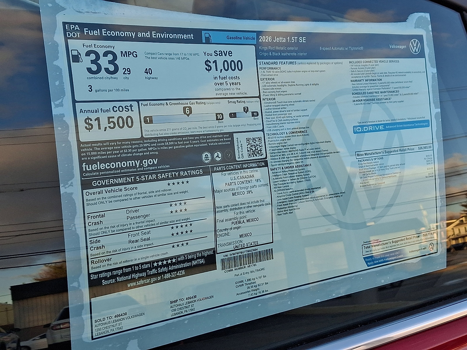 New 2026 Volkswagen Jetta SE image 12