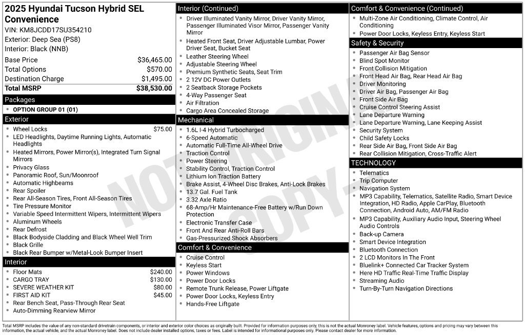Certified 2025 Hyundai Tucson SEL AWD/4WD image 27