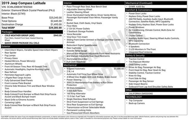 Used 2019 Jeep Compass Latitude w/ Cold Weather Group image 35