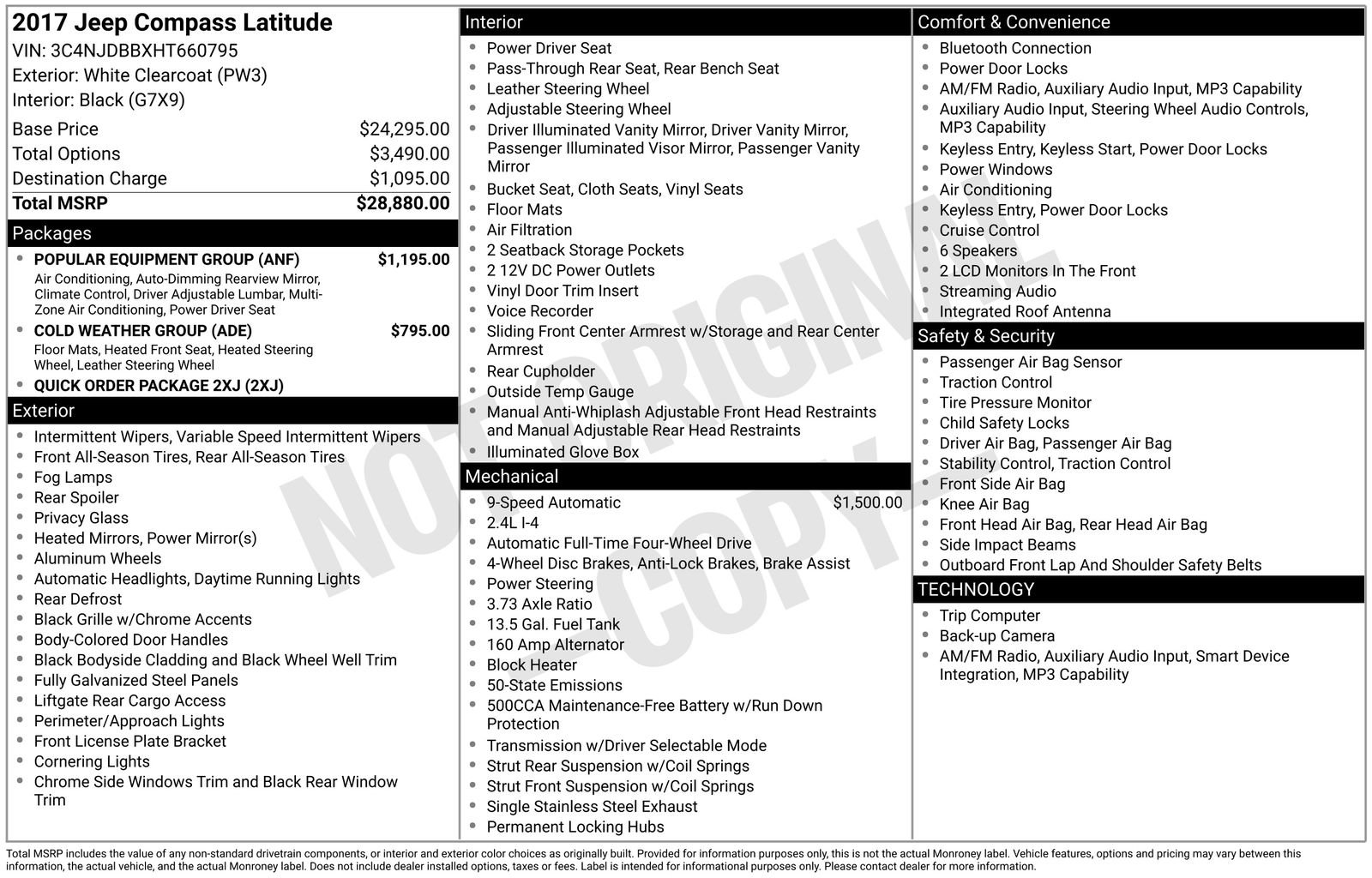 Used 2017 Jeep Compass Latitude w/ Popular Equipment Group image 39