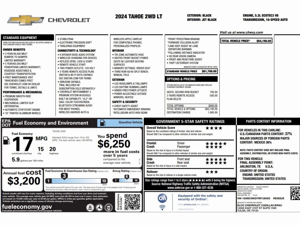 Used 2024 Chevrolet Tahoe LT image 2