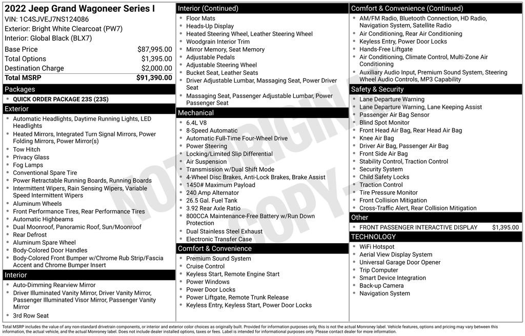 Used 2022 Jeep Grand Wagoneer Series I image 2