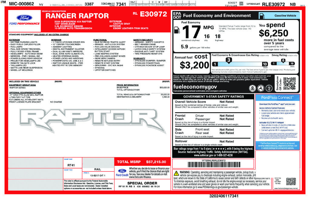 Used 2024 Ford Ranger Raptor AWD/4WD image 9