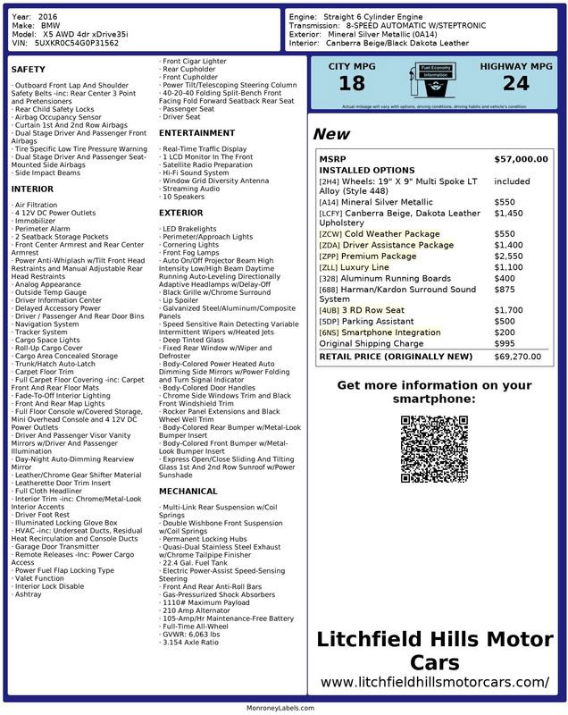 Used 2016 BMW X5 xDrive35i image 2