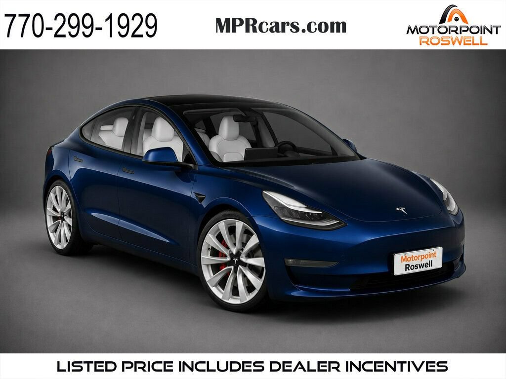 Used 2021 Tesla Model 3 Long Range AWD/4WD image 1