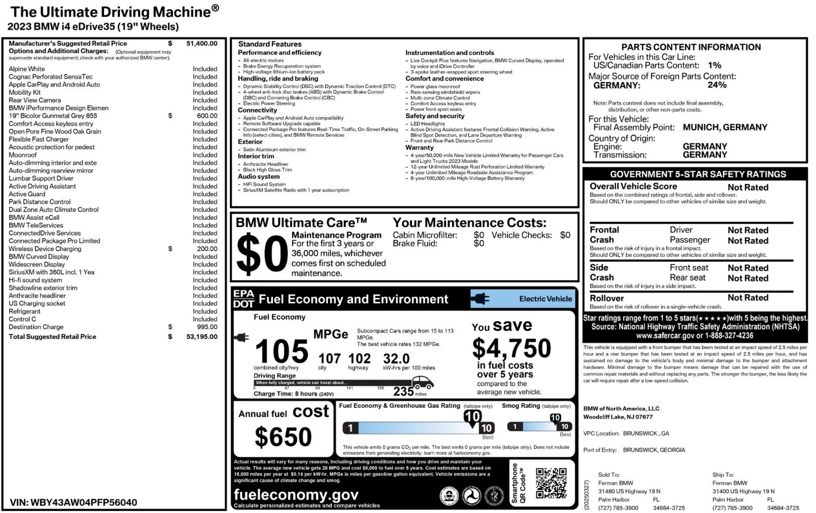 Used 2023 BMW i4 eDrive35 image 56