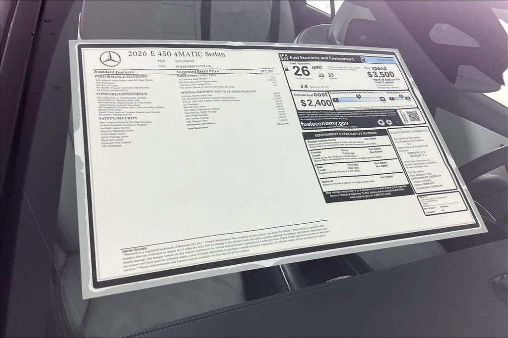 New 2026 Mercedes-Benz E 450 4MATIC Sedan image 13