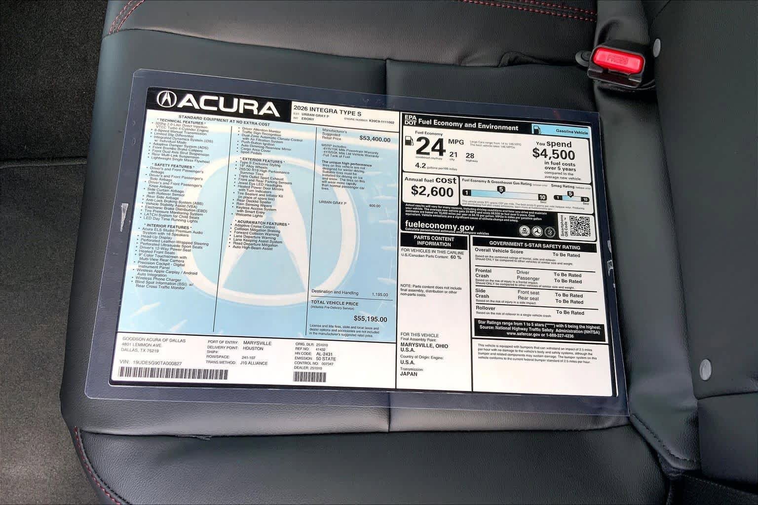 New 2026 Acura Integra Type S FWD image 22