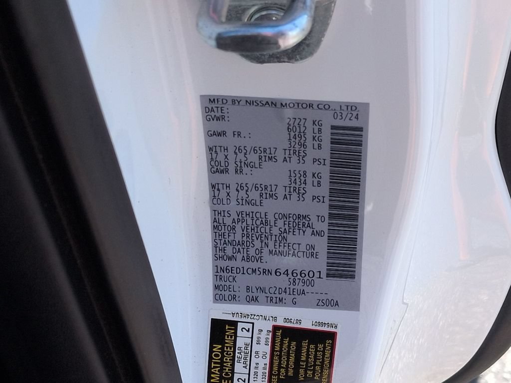 Used 2024 Nissan Frontier SV w/ SV Convenience Package AWD/4WD image 30