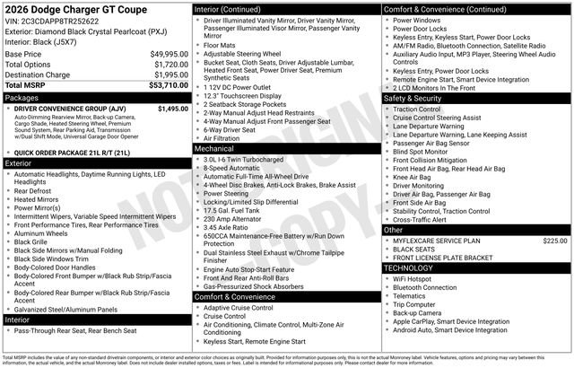 New 2026 Dodge Charger R/T w/ Driver Convenience Group AWD/4WD image 30