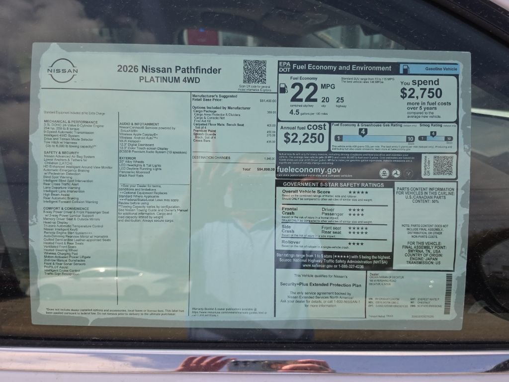 New 2026 Nissan Pathfinder Platinum AWD/4WD image 3