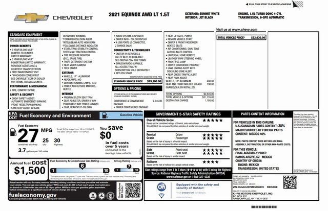 Used 2021 Chevrolet Equinox LT AWD/4WD image 3