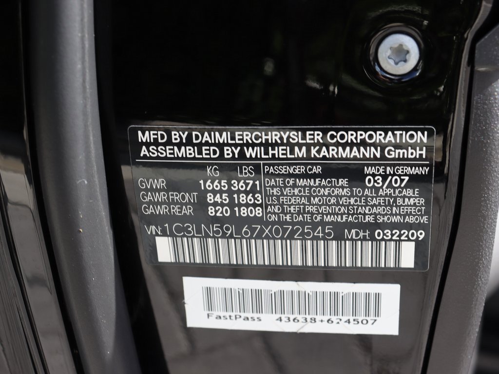 Used 2007 Chrysler Crossfire Coupe image 24