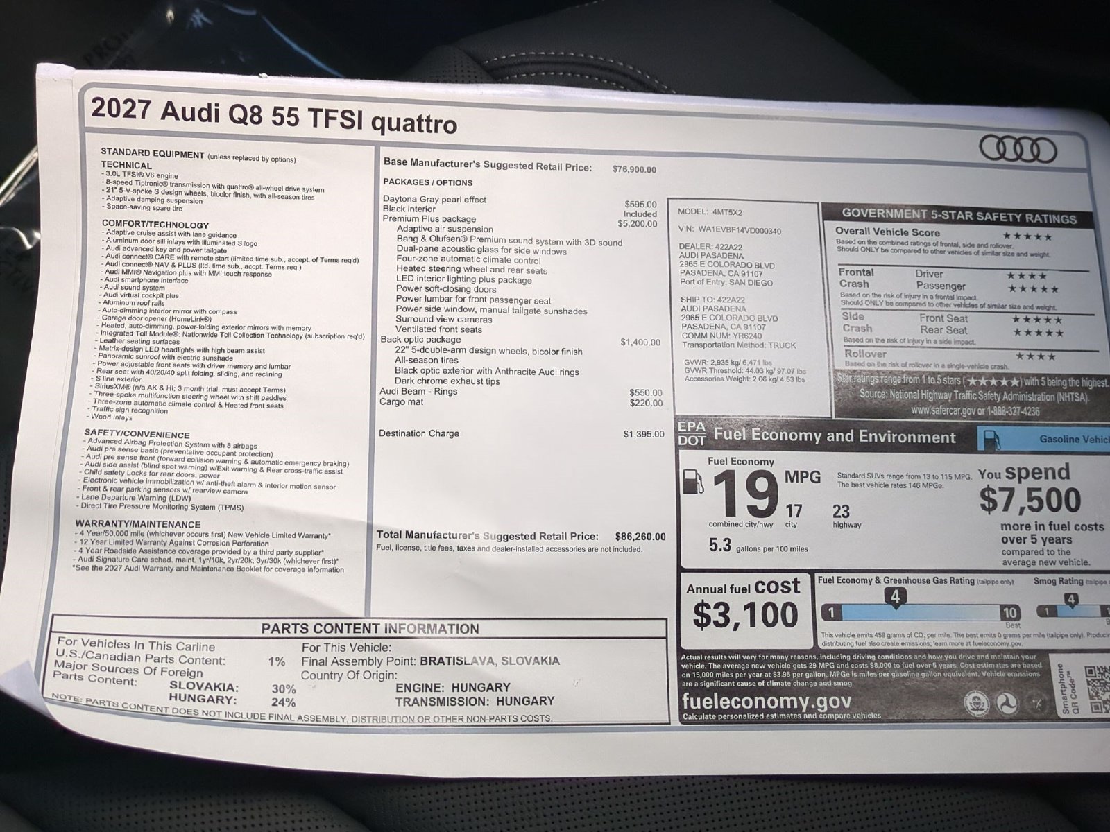 New 2027 Audi Q8 Premium Plus AWD/4WD image 18