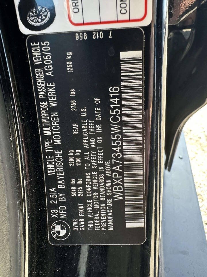 Used 2005 BMW X3 2.5i AWD/4WD image 36