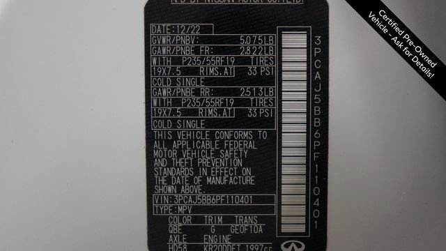 Certified 2023 INFINITI QX50 Luxe image 94