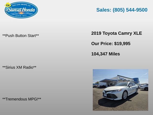 Used 2019 Toyota Camry XLE w/ Protection Package (Q2) FWD image 14