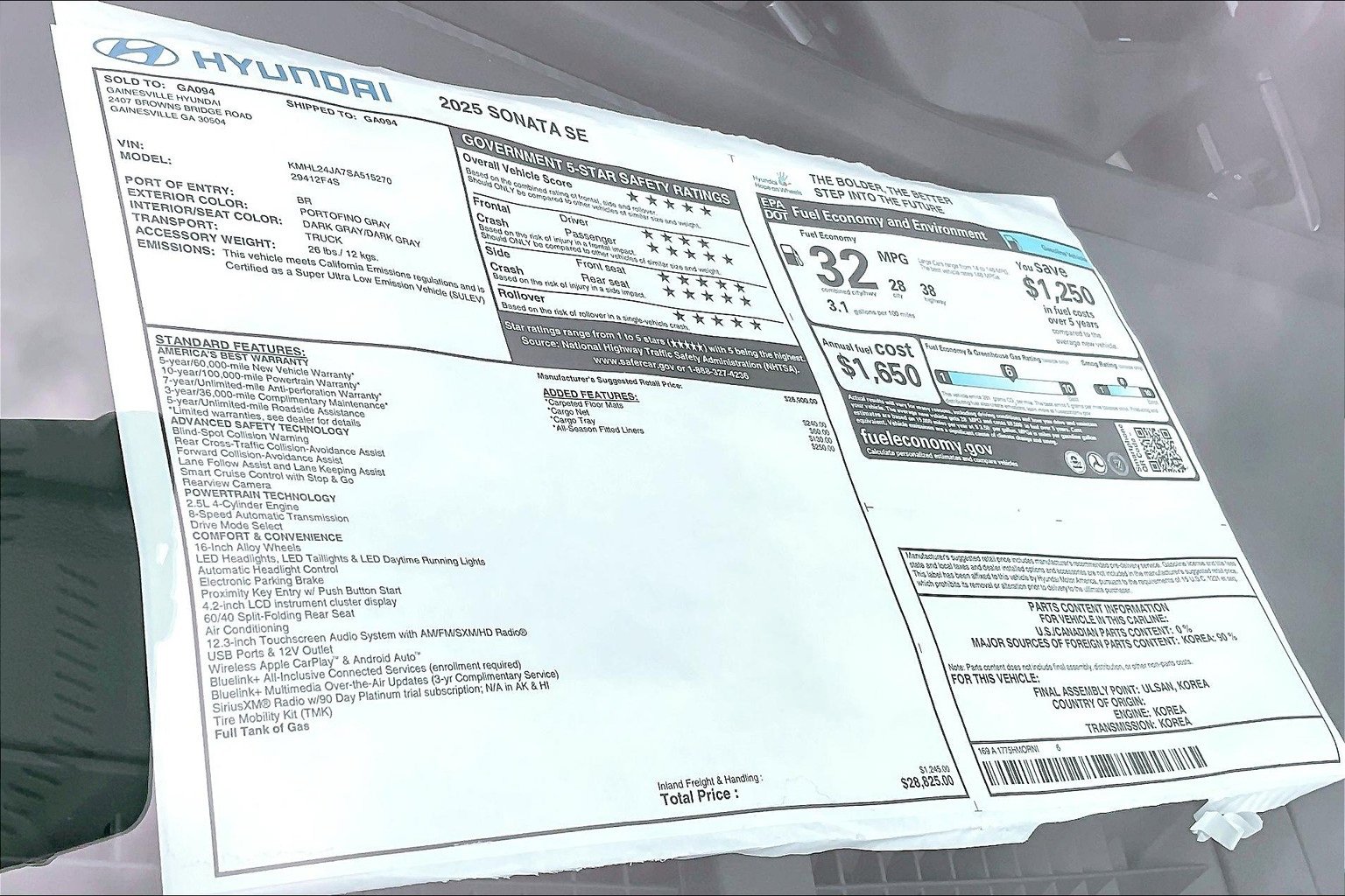 New 2025 Hyundai Sonata SE image 14