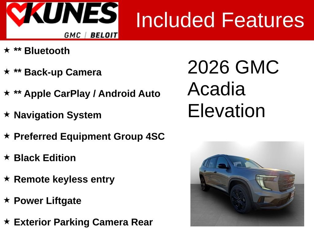 New 2026 GMC Acadia Elevation w/ Black Edition video 2