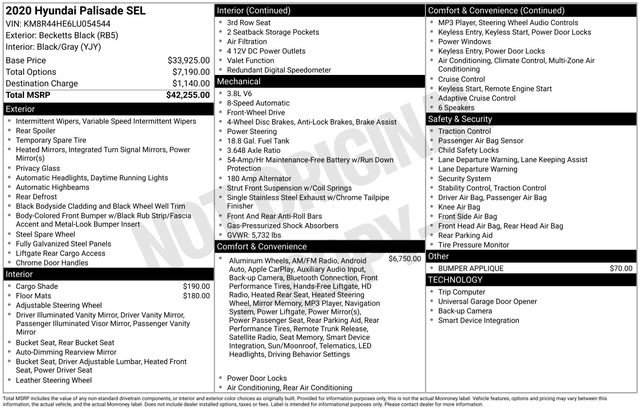 Used 2020 Hyundai Palisade SEL image 40