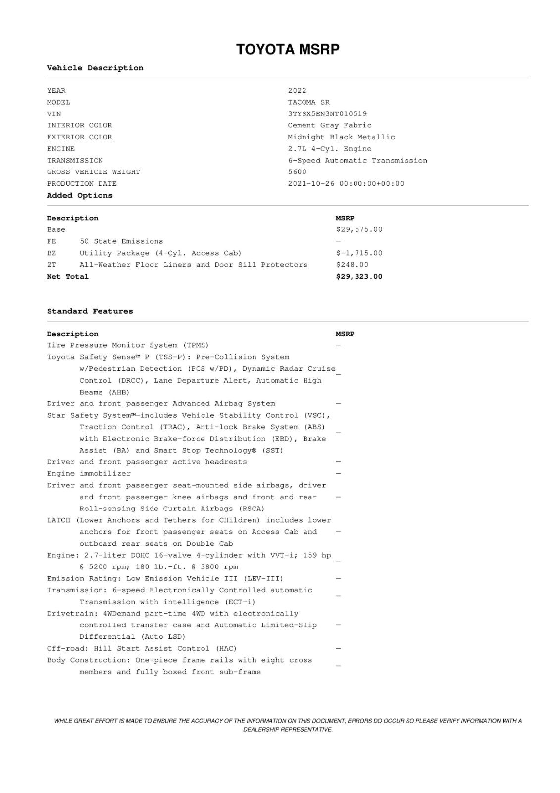 Used 2022 Toyota Tacoma SR image 11