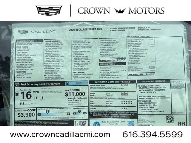 New 2026 Cadillac Escalade Sport image 11