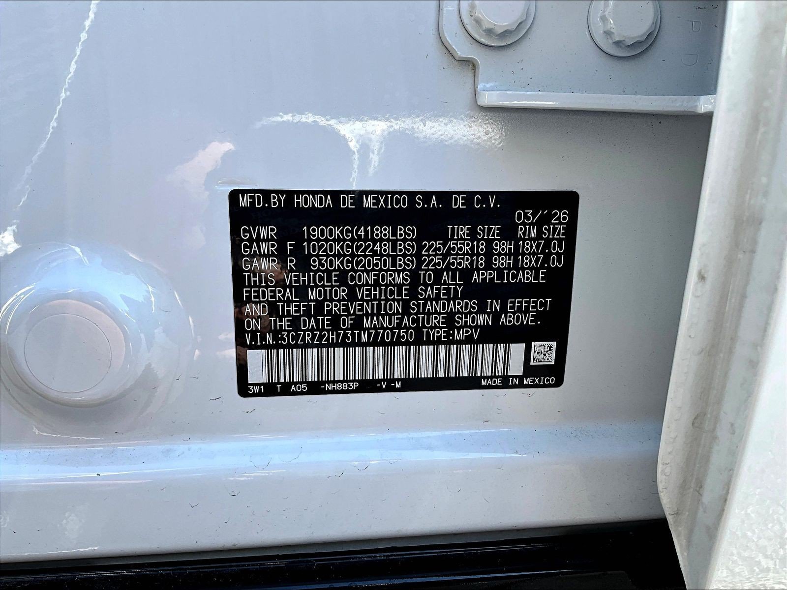 Certified 2026 Honda HR-V EX-L image 19