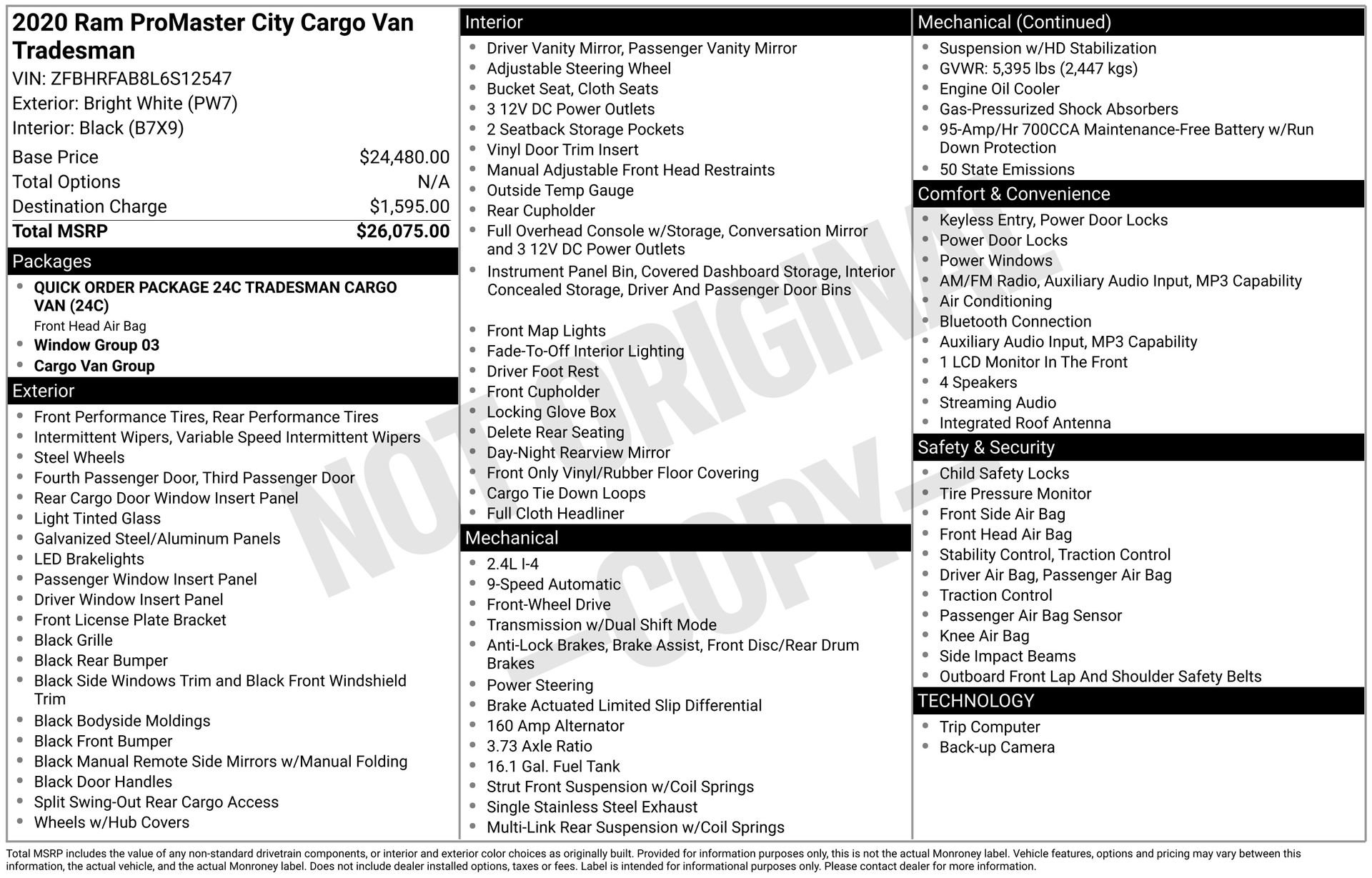 Used 2020 RAM ProMaster City Tradesman image 4