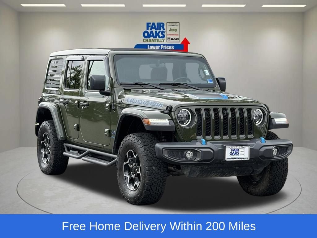 Used 2023 Jeep Wrangler Unlimited Rubicon 4xe w/ Cold Weather Group AWD/4WD image 1