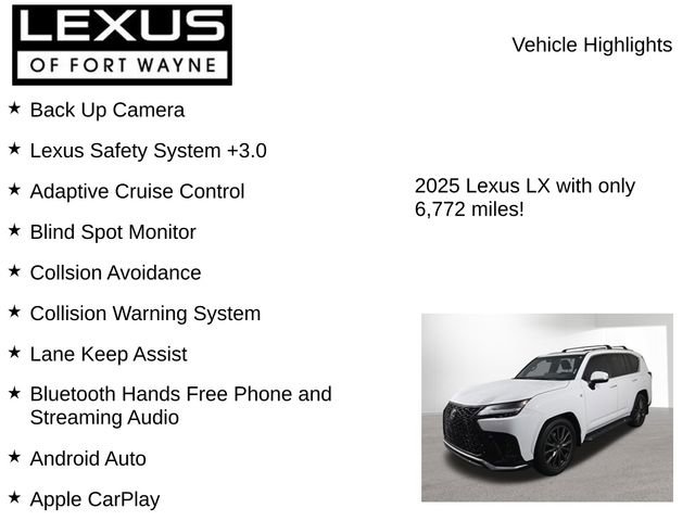 Used 2025 Lexus LX 600 F Sport w/ Accessory Package (2T) image 7