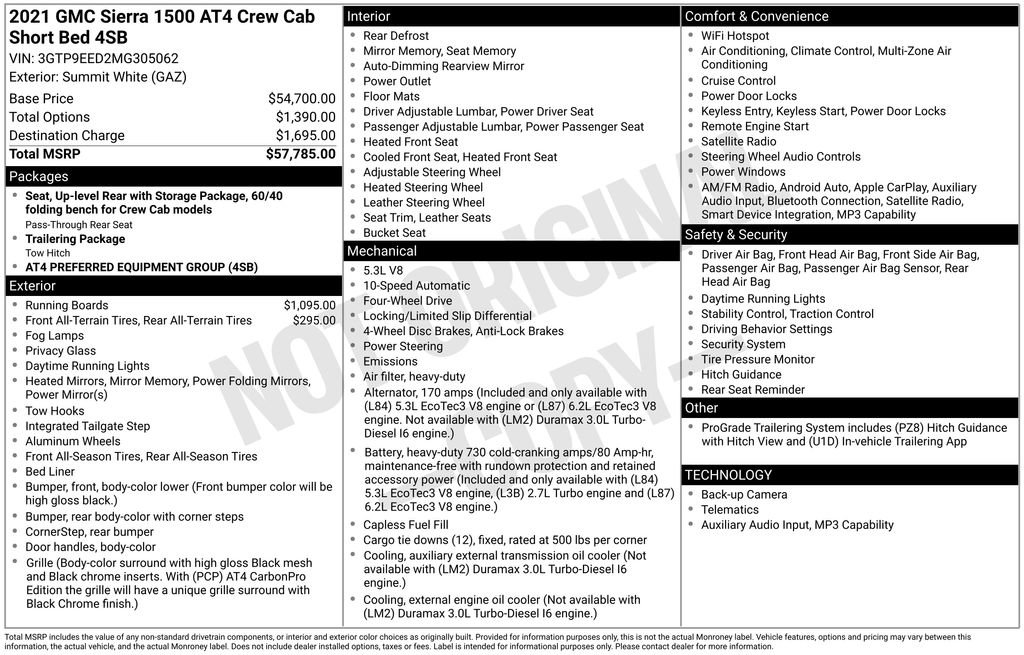 Used 2021 GMC Sierra 1500 AT4 image 4