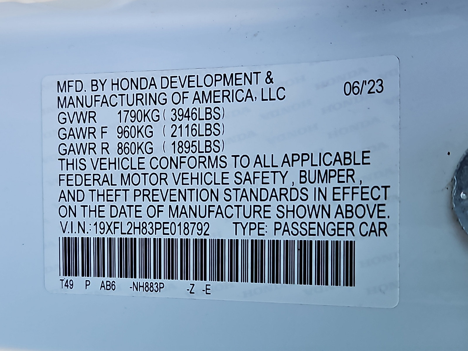 Certified 2023 Honda Civic Sport image 28