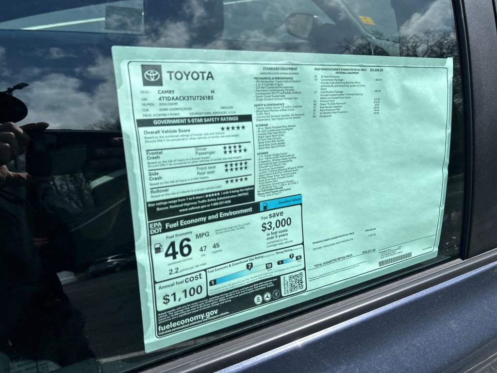 New 2026 Toyota Camry SE FWD image 30