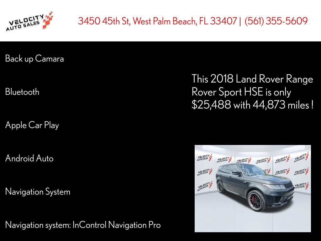 Used 2018 Land Rover Range Rover Sport HSE AWD/4WD image 32