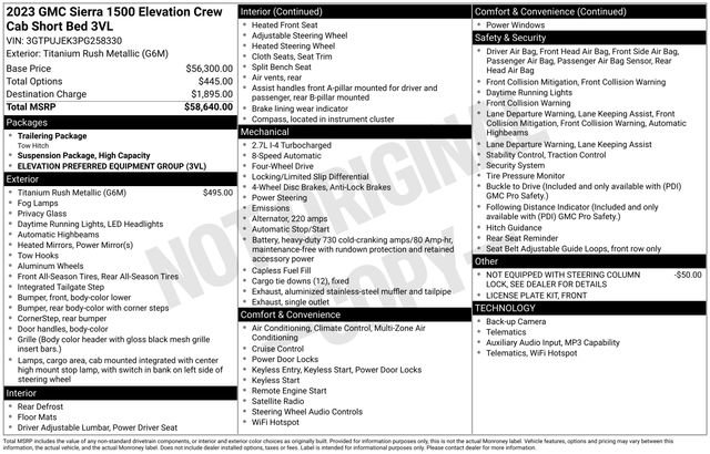 Used 2023 GMC Sierra 1500 Elevation image 4