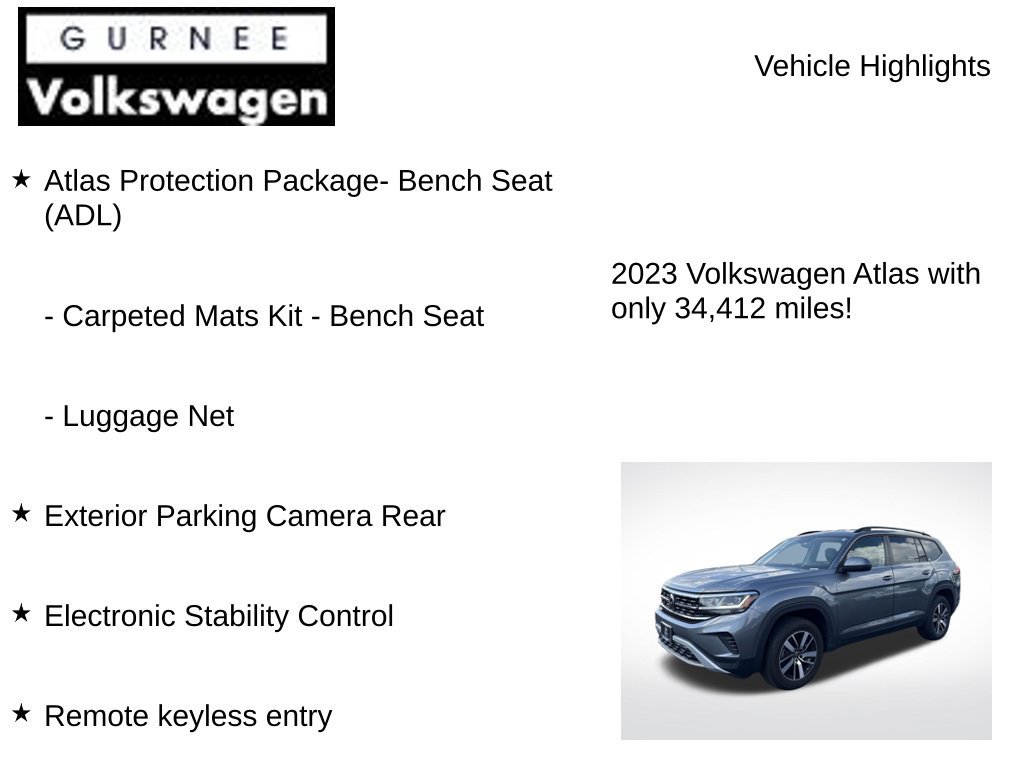 Used 2023 Volkswagen Atlas SE AWD/4WD image 8