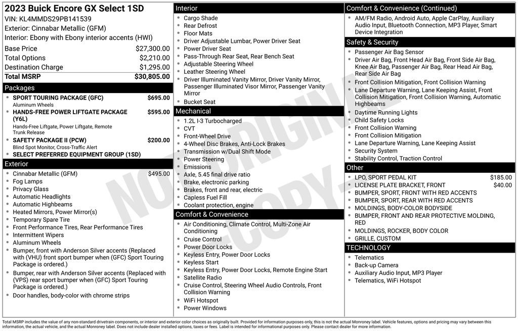 Used 2023 Buick Encore GX Select w/ Sport Touring Package image 4