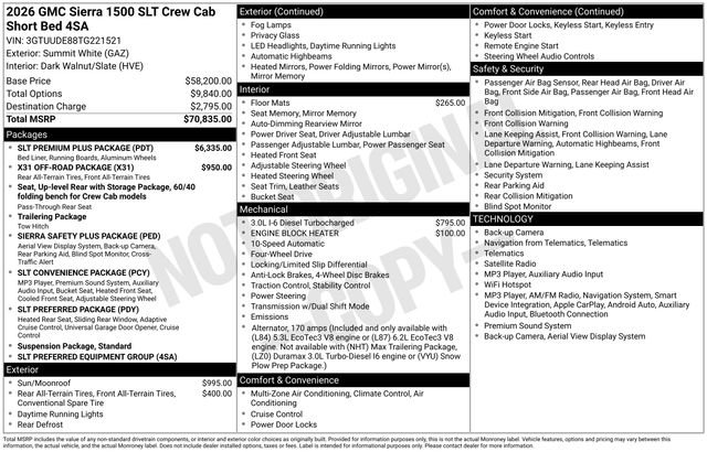New 2026 GMC Sierra 1500 SLT w/ SLT Premium Plus Package AWD/4WD image 40