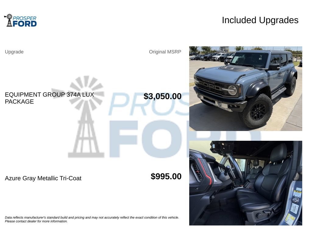 Used 2023 Ford Bronco Raptor AWD/4WD image 3