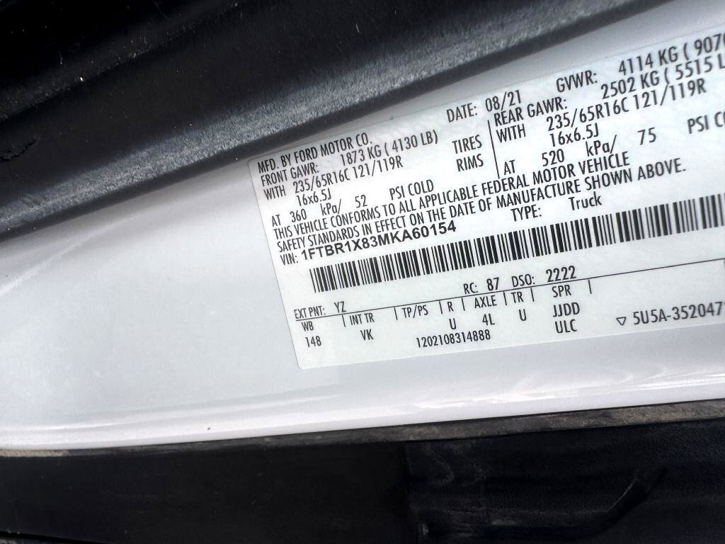 Used 2021 Ford Transit 250 148 High Roof w/ Load Area Protection Package image 17