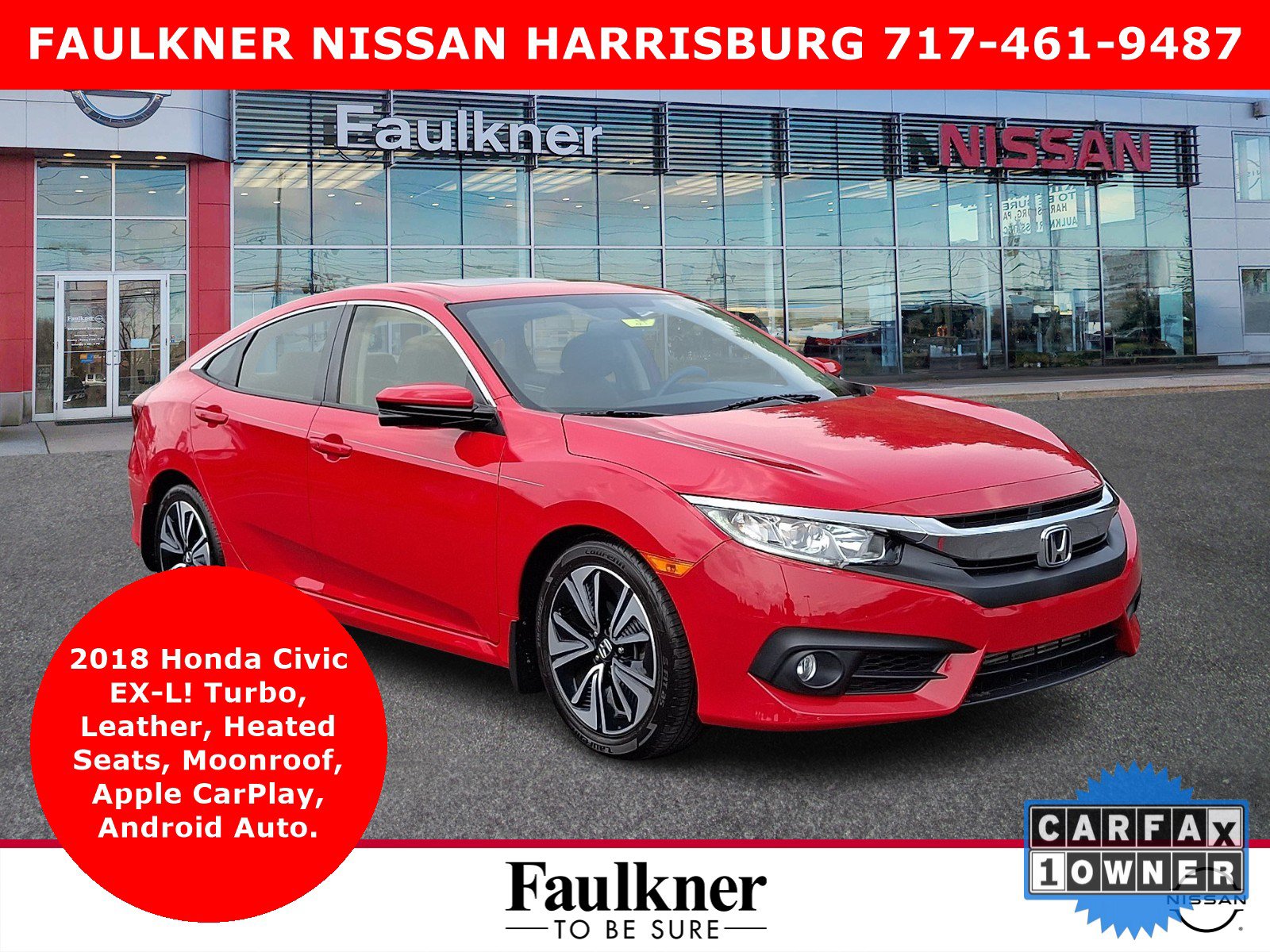 Used 2018 Honda Civic EX-L